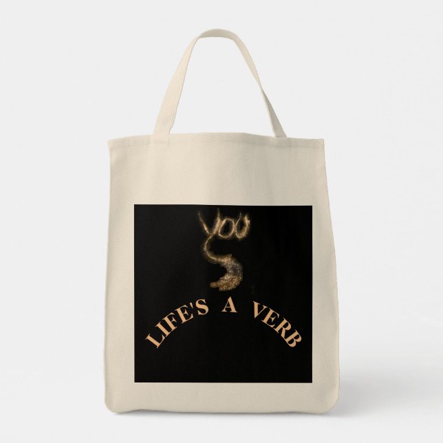 BOLSA TOTE A VIDA É UM VERBO (Verso)
