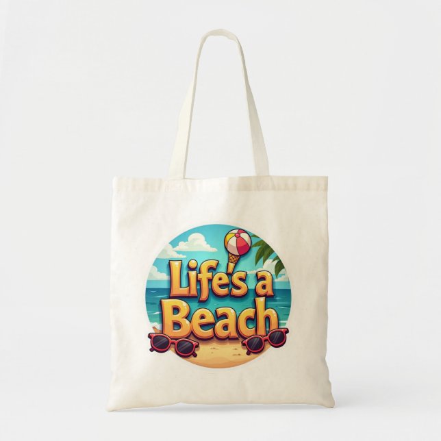 Bolsa Tote A vida é uma praia (Frente)