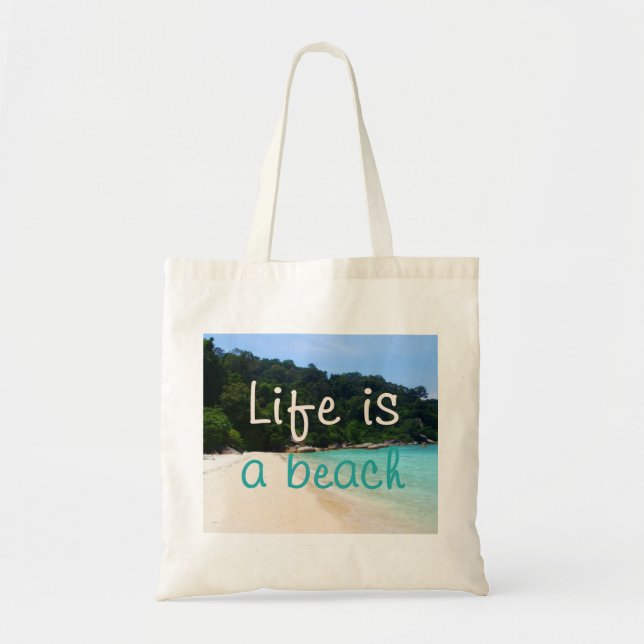 Bolsa Tote A vida é uma praia (Frente)