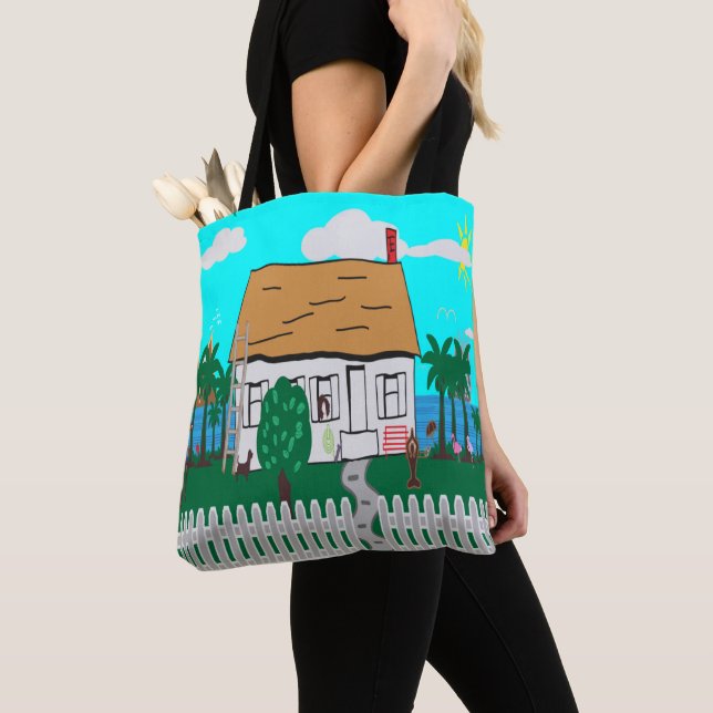 Bolsa Tote A Vida Na Praia (Close Up)