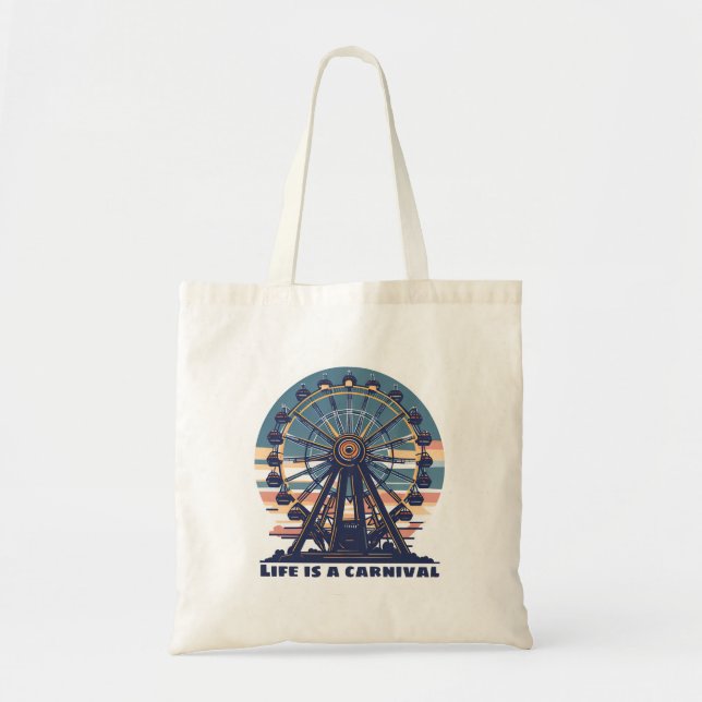 Bolsa Tote A vida retrô é um carnaval (Frente)