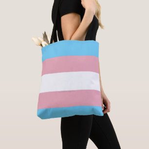 Bolsa Tote A visibilidade da bandeira do orgulho transgênero