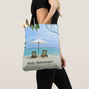 Bolsa Tote Aaah aposentadoria, relaxando na praia