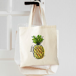 Bolsa Tote Abacaxi Aquarela Personalizado