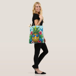 Bolsa Tote Abacaxi Borboleta Hibiscus