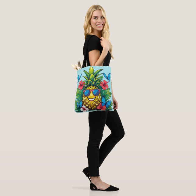 Bolsa Tote Abacaxi Borboleta Hibiscus (No(a) Modelo)