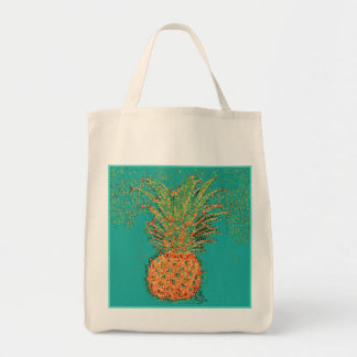 Bolsa Tote Abacaxi de Festa-Abacaxi abstrato em Brilho 