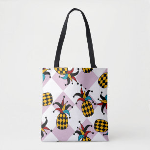 Bolsa Tote Abacaxi de Harlequin: Vintage de Doodle Estilizado