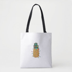 Bolsa Tote Abacaxi de Natal tropical