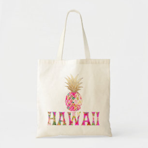 Bolsa Tote Abacaxi de PixDezines Aloha+Falso Dourado