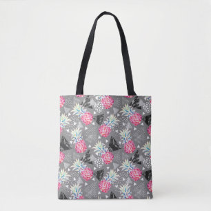 Bolsa Tote Abacaxi geométrico teste padrão Textured