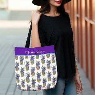 Bolsa Tote Abacaxi Pop de cor
