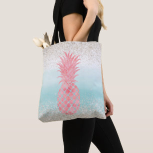 Bolsa Tote Abacaxi Tropical Girassol-Cor-de-Água