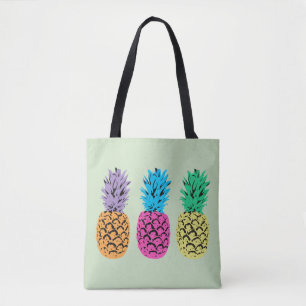 Bolsa Tote Abacaxis coloridos ilustrados
