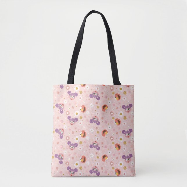 Bolsa Tote Abby Cadabby & Elmo | Padrão Florestal (Frente)