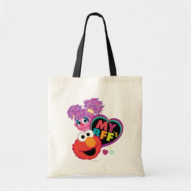 Bolsa Tote Abby e Elmo, melhores amigas (Frente)