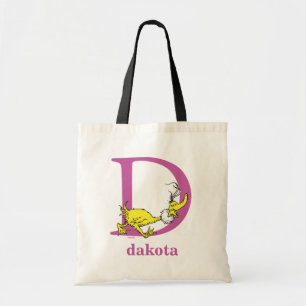 Bolsa Tote ABC do Dr. Seuss: Letra D - Roxo Adicione seu No