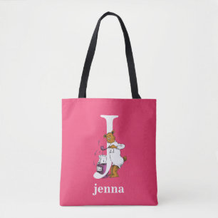 Bolsa Tote ABC do Dr. Seuss: Letra J - Branco Adicione seu