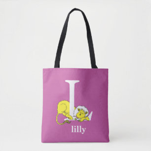 Bolsa Tote ABC do Dr. Seuss: Letra L - Branco Adicione seu