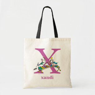 Bolsa Tote ABC do Dr. Seuss: Letra X - Roxo Adicione seu no