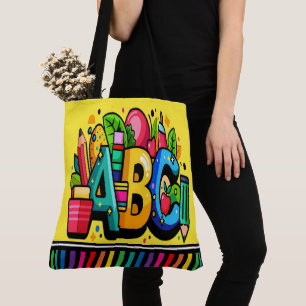 Bolsa Tote ABC OLHE PARA MIM - Ver parte traseira