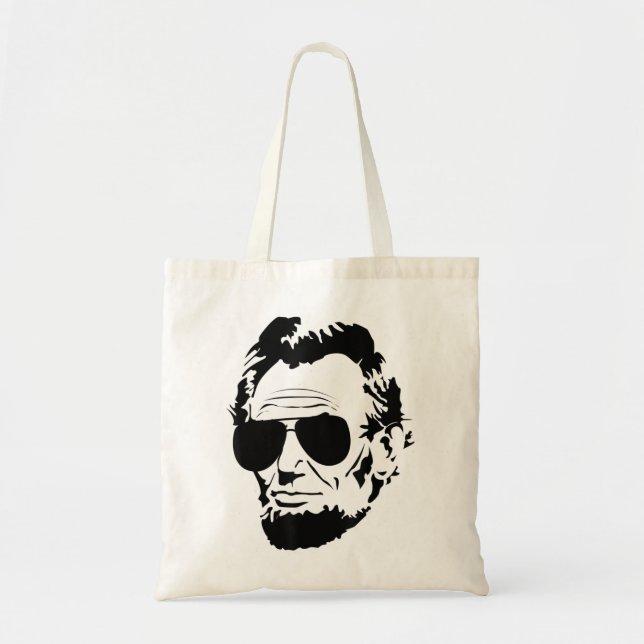 Bolsa Tote Abe Lincoln Funny Abraham Lincoln Retrato com Su (Frente)