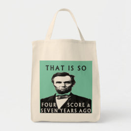 Bolsa Tote Abe Lincoln que é tão quatro contagens & sete anos