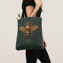 Bolsa Tote Abe Melissa Real Bee | Floresta Profunda Verde