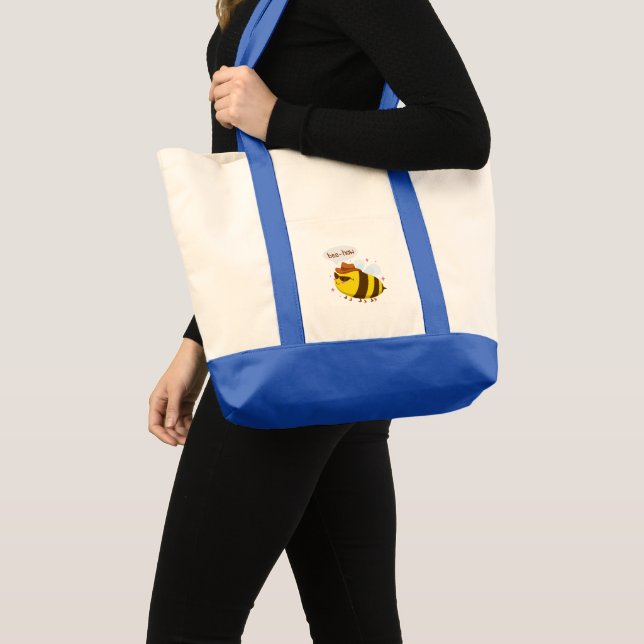 Bolsa Tote Abeia engraçada design fofo (Frente (produto))