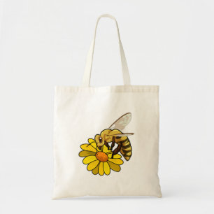Bolsa Tote Abeja com flor
