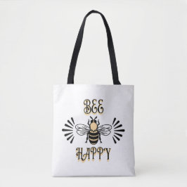 Bolsa Tote Abeja Feliz | Cores Vintage Abelha Mel