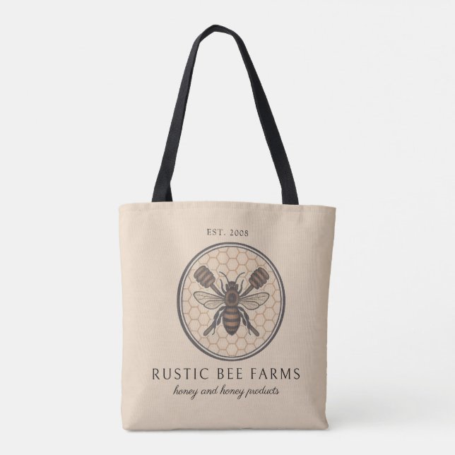 Bolsa Tote Abeja Melífera Rústica Roupa de Apiário (Verso)