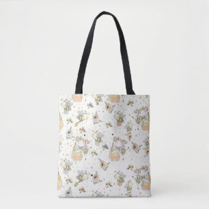 Bolsa Tote Abejas Melíferas, Hadas y Abejas Bebés en Patrón C