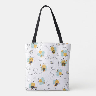 Bolsa Tote Abelha Adorável de Padrões de Abelhas - Abelha de