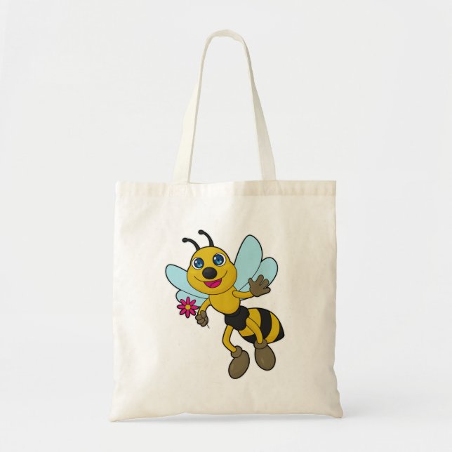 Bolsa Tote Abelha com Flor (Frente)