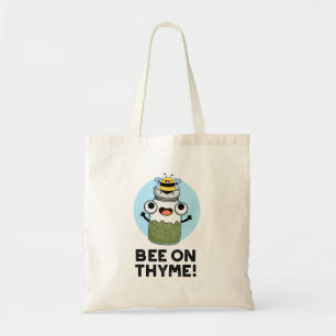 Bolsa Tote Abelha Em Tyme Engraçado Herb Insett Pun