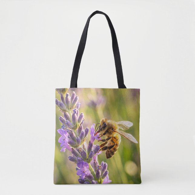 Bolsa Tote Abelha na Lavanda (Frente)