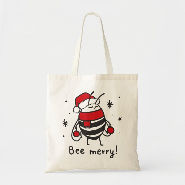 Bolsa Tote Abelhas de Natal alegres (Frente)