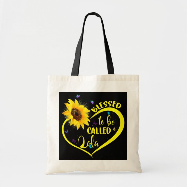 Bolsa Tote Abençoado Seja Chamado Amantes De Lala Sunflower (Frente)