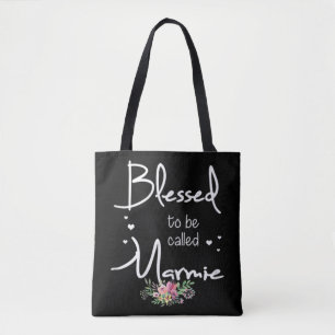 Bolsa Tote Abençoado seja chamado Mamie Cute Daisy Flower Mot