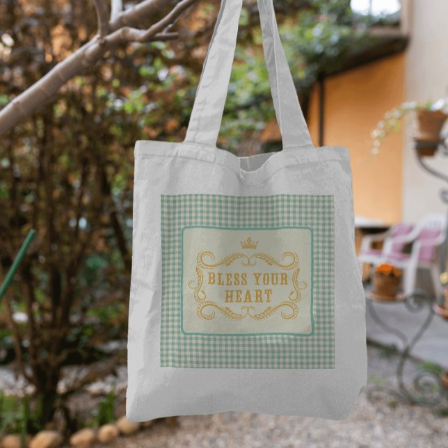 Bolsa Tote Abençoe a sua citação sul do coração (The perfect lil' tote bag for all the Southern girls!)