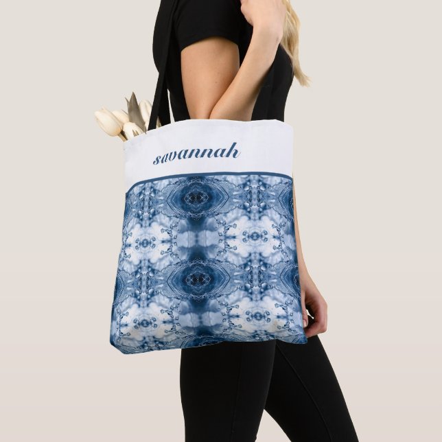 Bolsa Tote Abertura Azul (Close Up)