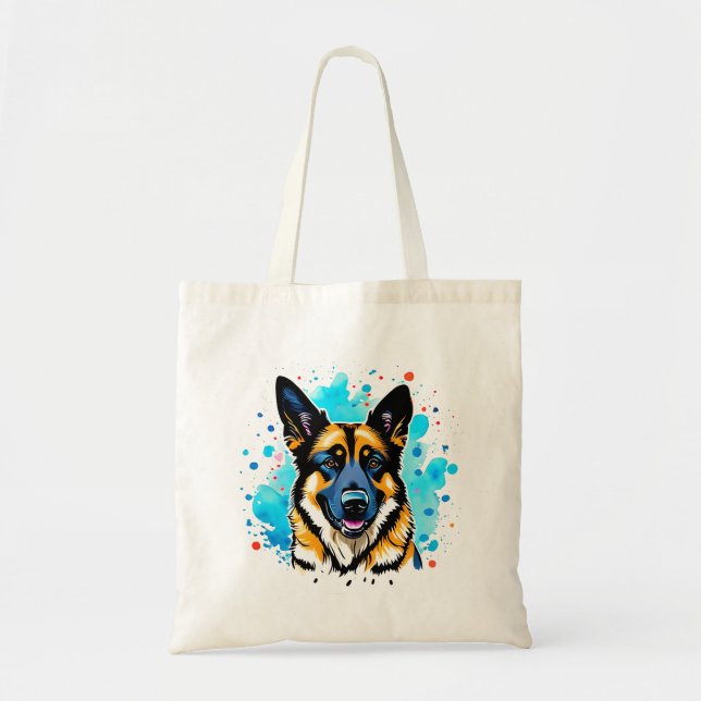 Bolsa Tote Abertura do german shepherd (Frente)