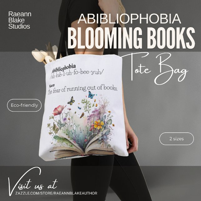 Bolsa Tote Abibliofobia Blooming Books Token Bag (Criador carregado)
