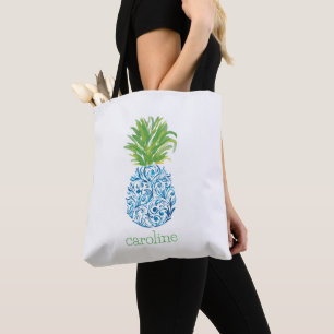 Bolsa Tote Abiure Personalizado de Pincel de Abacaxi Chinoise