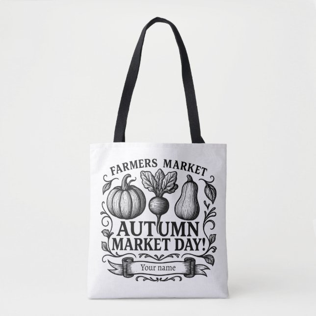 Bolsa Tote Abóbora, Beterraba & Squash Outono! Personalizado (Frente)