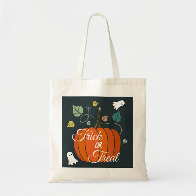 Bolsa Tote Abóbora-das-bruxas e truques de fantasmas (Frente)