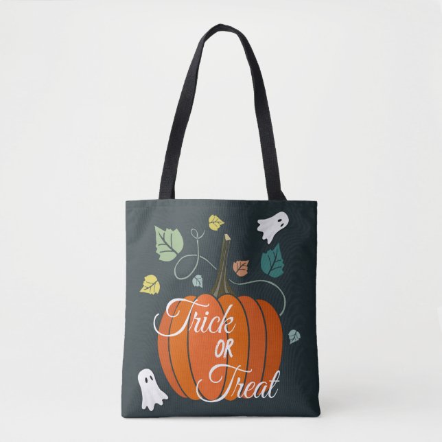 Bolsa Tote Abóbora-das-bruxas e truques de fantasmas (Frente)