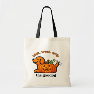 Bolsa Tote Abóbora de Cachorro Jack-O-Lantern