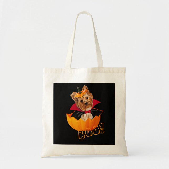 Bolsa Tote Abóbora-de-cão terrivel Yorkshire (Frente)